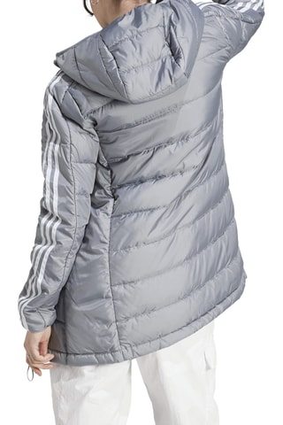 Doudoune longue à capuche W Ess 3S L D Hp - Gris clair