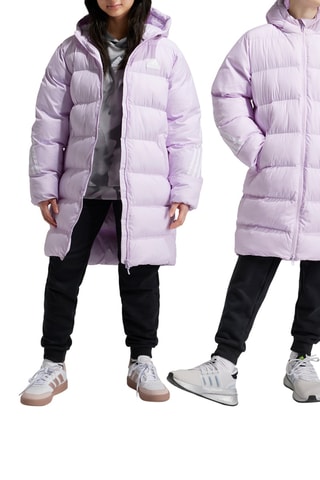 Doudoune longue à capuche Future Icons - Violet