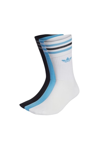3 paires de chaussettes Solid Crew - Noir, ciel et blanc
