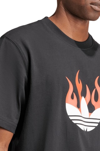 T-shirt ample Flames - Noir
