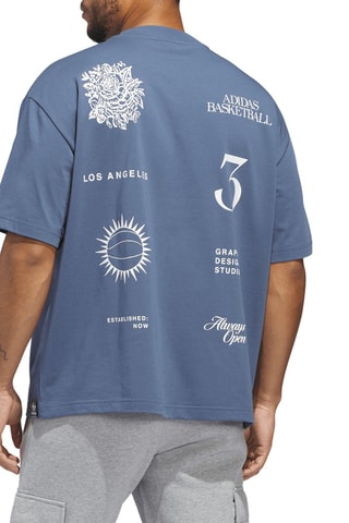 T-shirt standard LA to the World - Bleu cobalt