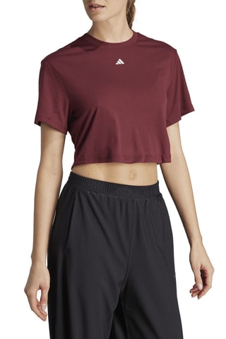 T-shirt d'entraînement cropped d’entraînement Studio - Bordeaux