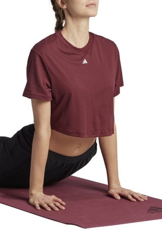 T-shirt d'entraînement cropped d’entraînement Studio - Bordeaux