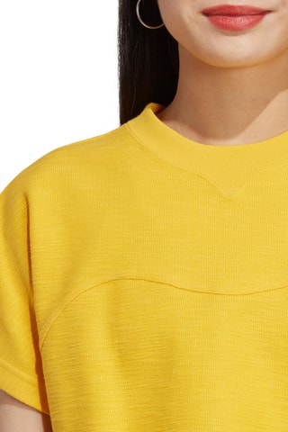 T-shirt cropped Lounge - Moutarde