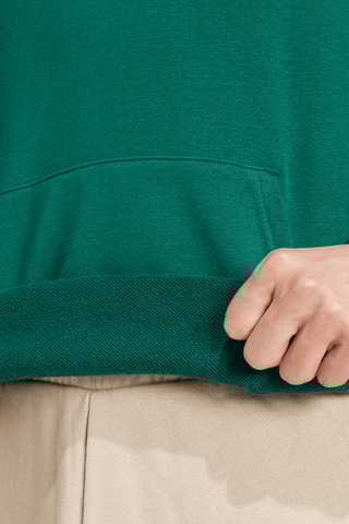 Sweat à capuche Graphique - Vert foncé