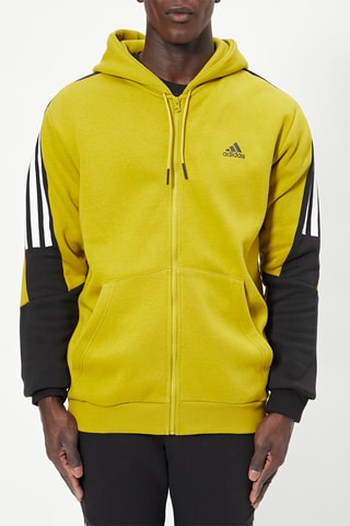 Sweat en coton biologique M FI WTR FZ - Jaune et noir