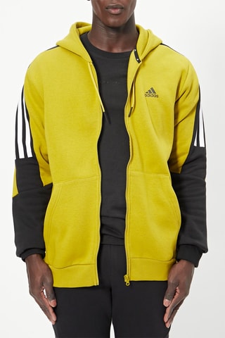 Sweat en coton biologique M FI WTR FZ - Jaune et noir