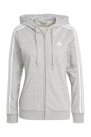 Sweat à capuche Essentials French Terry Full-Zip - Gris clair chiné