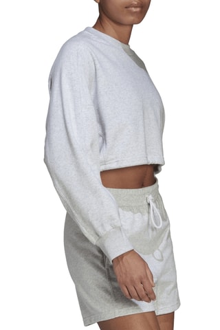 Sweat court Sportswear Studio W Sl Su Crew - Gris clair chiné