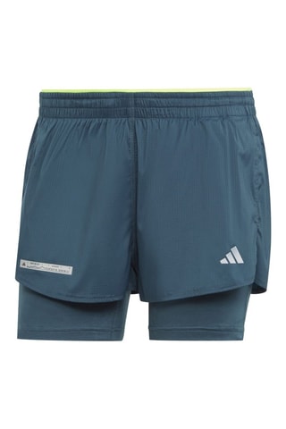 Short de running 2 en 1 - Bleu canard