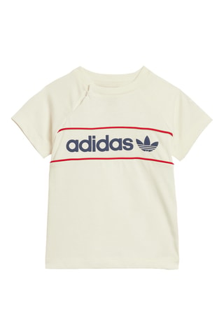 T-shirt et short Main Originals - Blanc et bleu marine