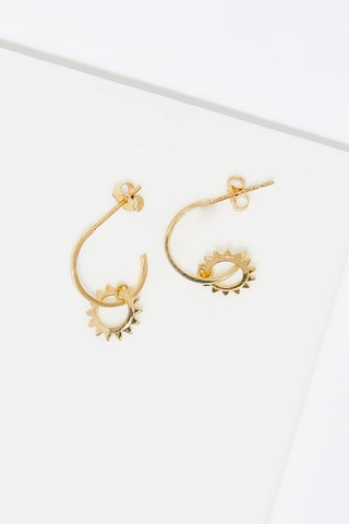 Brincos Sol Dourado Ouro amarelo