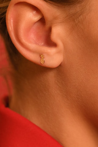 Earcuff Ananas Ouro amarelo