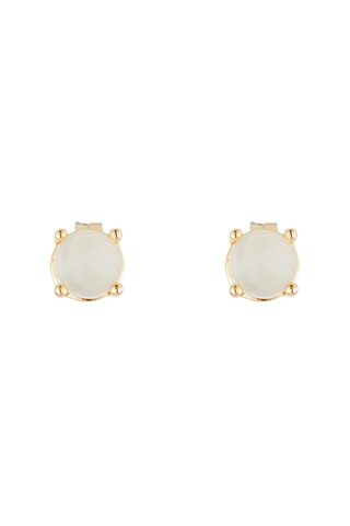 Brincos Pierre de lune Ouro amarelo e pedras de lua