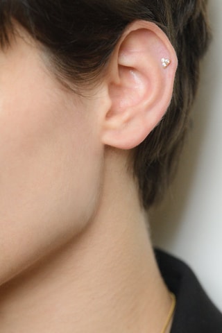 Earcuff Trio brilhante Ouro amarelo