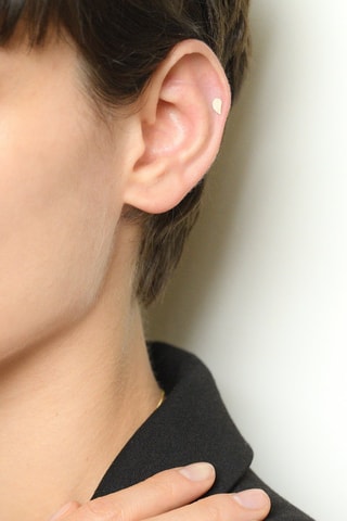 Earcuff Feuille Dorée Ouro amarelo