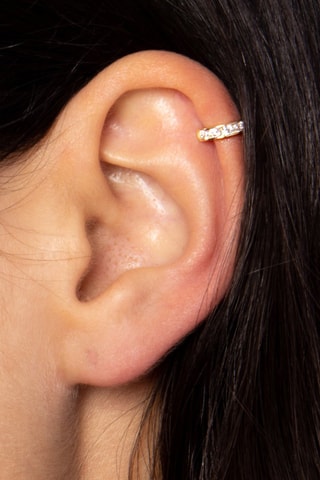 Earcuff Shinning ear cuff Ouro amarelo