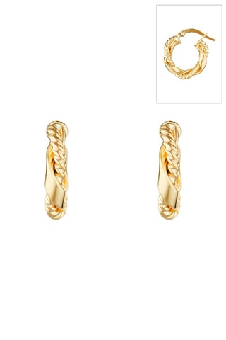 Argolas Tornado Ouro amarelo