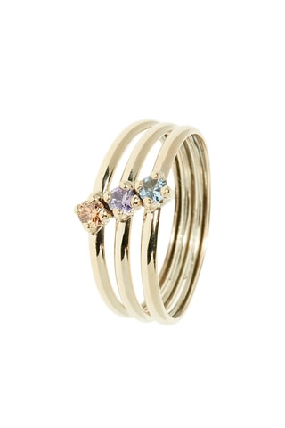 Anel Abbie colormix Ouro amarelo