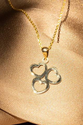 Pendente Triple coeur Ouro amarelo