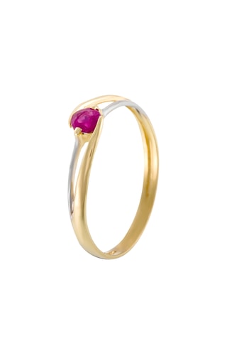 Anel Regard amoureux - Ouro amarelo e safira