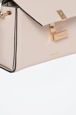 Sac à main en croûte de cuir Kacy - Beige