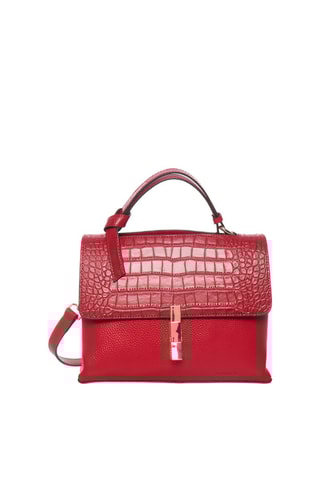 Sac à main en croûte de cuir Olga - Rouge