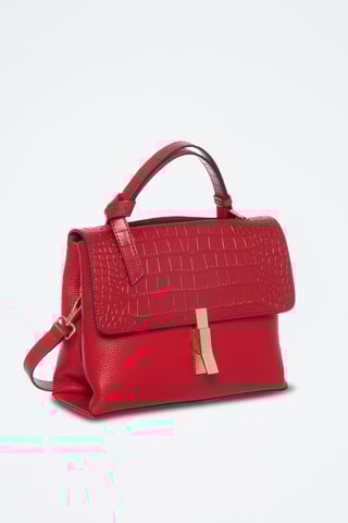 Sac à main en croûte de cuir Olga - Rouge