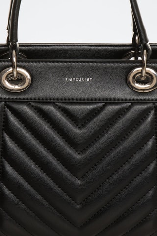 Sac à main en cuir Paoline - Noir