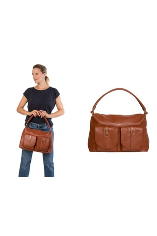 Sac à main en cuir Jeanne - Camel