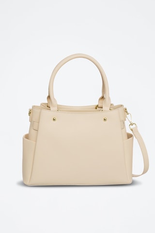 Sac à main en croûte de cuir Naila - Jaune