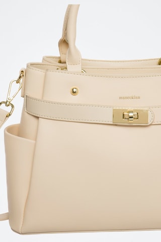Sac à main en croûte de cuir Naila - Jaune