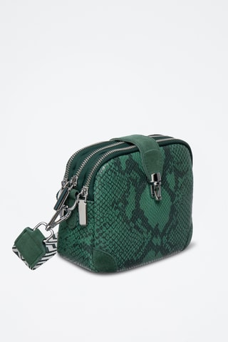 Sac bandoulière en cuir Parker - Vert foncé