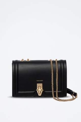 Sac porté épaule en cuir Ross - Noir
