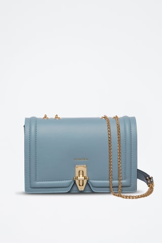 Sac porté épaule en cuir Ross - Ciel