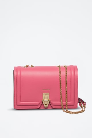 Sac porté épaule en cuir Ross - Fuchsia
