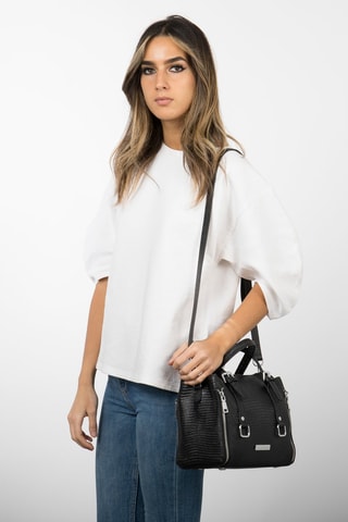 Sac à main en cuir Liron - Noir