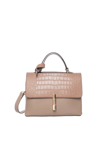Sac à main en cuir Olga - Taupe