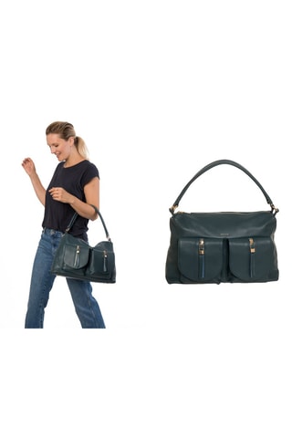 Sac à main en cuir Jeanne - Indigo
