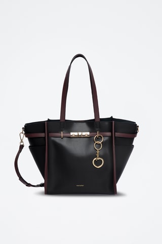 Sac porté épaule en cuir Karine - Noir