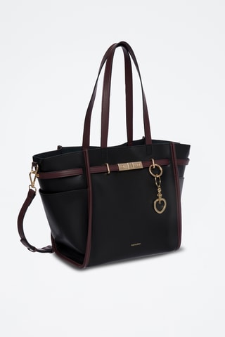 Sac porté épaule en cuir Karine - Noir
