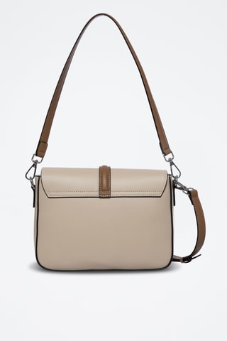 Sac porté épaule en cuir Ouda  - Beige