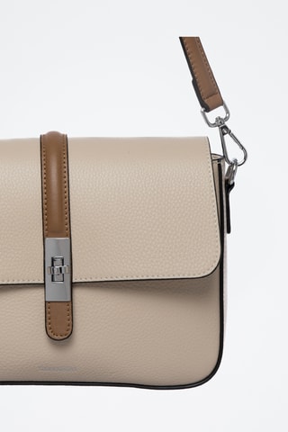 Sac porté épaule en cuir Ouda  - Beige