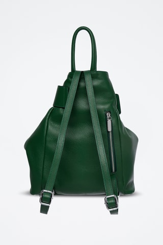Sac à dos en cuir Taylor - Vert foncé