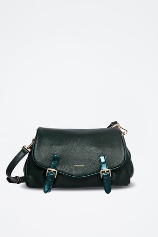 Sac bandoulière en cuir Loya - Vert foncé