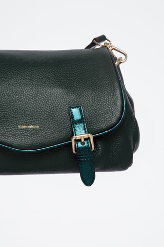 Sac bandoulière en cuir Loya - Vert foncé