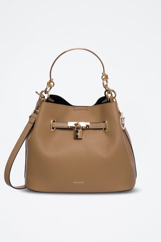 Sac à main en cuir Vahina - Marron clair
