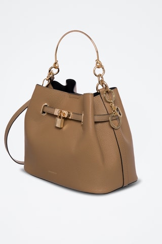 Sac à main en cuir Vahina - Marron clair