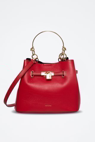 Sac à main en cuir Vahina - Rouge