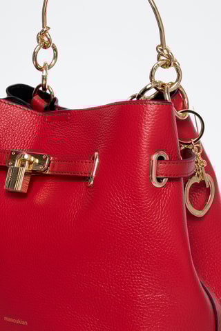 Sac à main en cuir Vahina - Rouge
